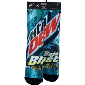 NWT Mountain Dew Baja blast socks OSFM